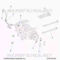 SYSTÃˆME DE TRANSMISSION, GEARCASE, REAR, MOUNTING