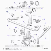 MOTEUR, WATERPUMP AND BYPASS