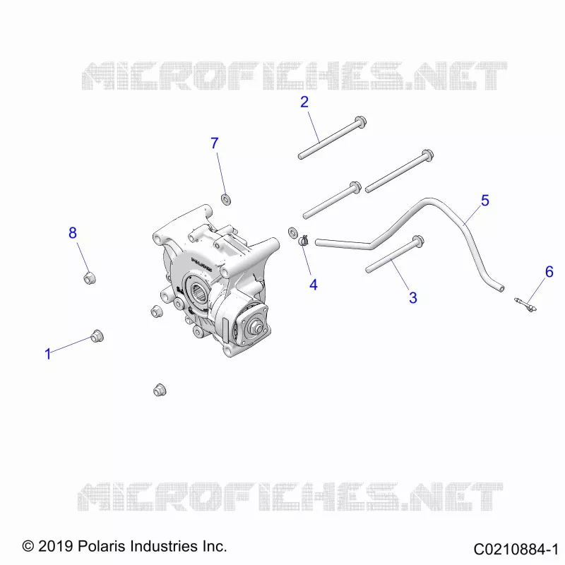 SYSTÃˆME DE TRANSMISSION, GEARCASE MOUNTING, REAR