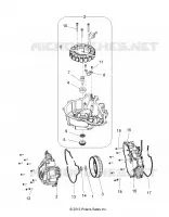 ENGINE, STATOR COVER AND FLYROUE