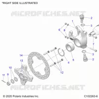 SUSPENSION AVANT HUB, KNUCKLE AND BRAKE DISC