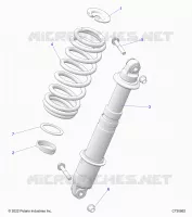 SUSPENSION, REAR SUPPORT AMORTISSEUR 