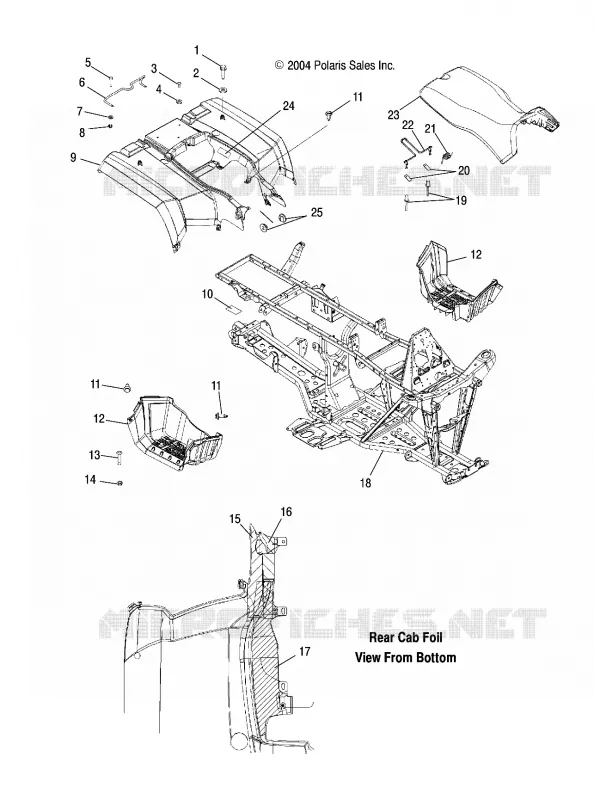 HABITACLE ET SIEGE ARRIERE