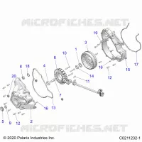 ENGINE, STATOR COVER AND FLYROUE