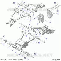 SUSPENSION ARRIERE CONTROL ARM, MOUNTING
