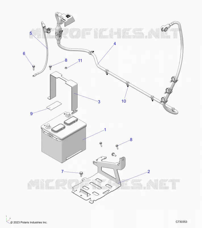 ELECTRICITE, BATTERY WITH CABLES, 12V
