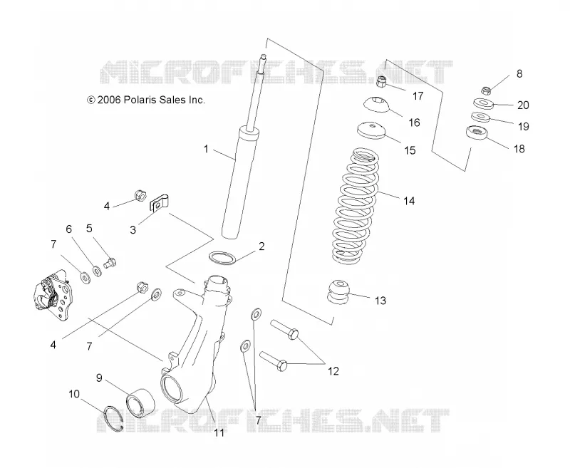 SUSPENSION, SUPPORT AVANT