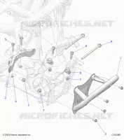 CHASSIS, FRONT GEARCASE AND SUPPORT PARE CHOCS 
