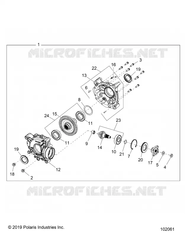 SYSTÃˆME DE TRANSMISSION, REAR GEARCASE INTERNALS