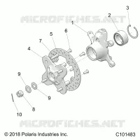 SUSPENSION AVANT HUB AND STEERING KNUCKLE