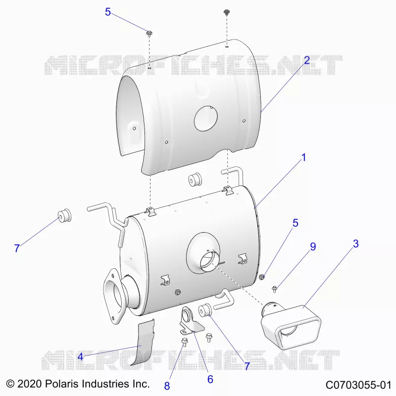 ENGINE, ECHAPPEMENT, SILENCER