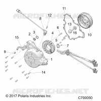 ENGINE, STATOR AND VOLANT MOTEUR