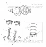 ENGINE, VILEBREQUIN AND PISTON