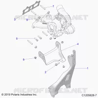 ENGINE, TURBO CHARGER MOUNTING