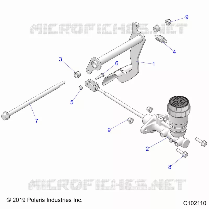 BRAKES, PEDAL AND MAITRE CYLINDRE MOUNTING