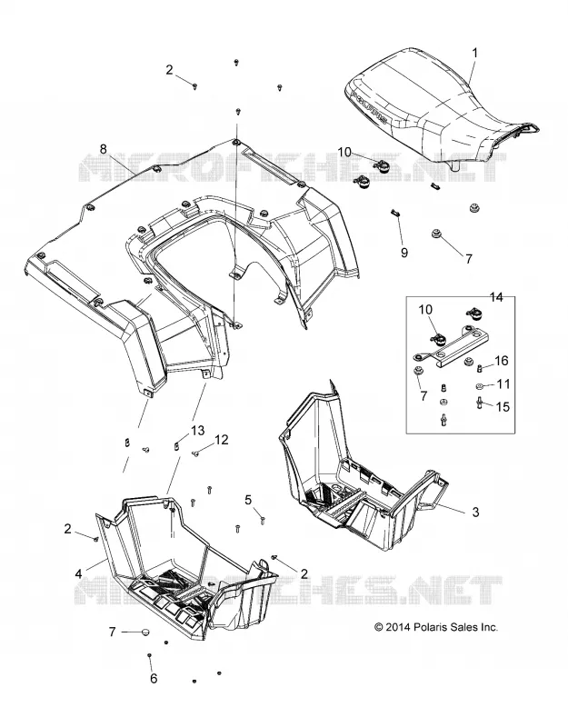 CARROSSERIE ARRIERE CAB, SEAT AND FOOTWELLS