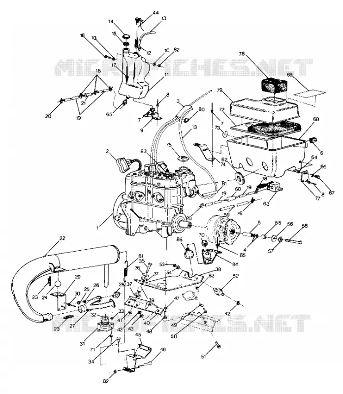 SUPPORT MOTEUR 500 and 500 Classic (4919251925013A)