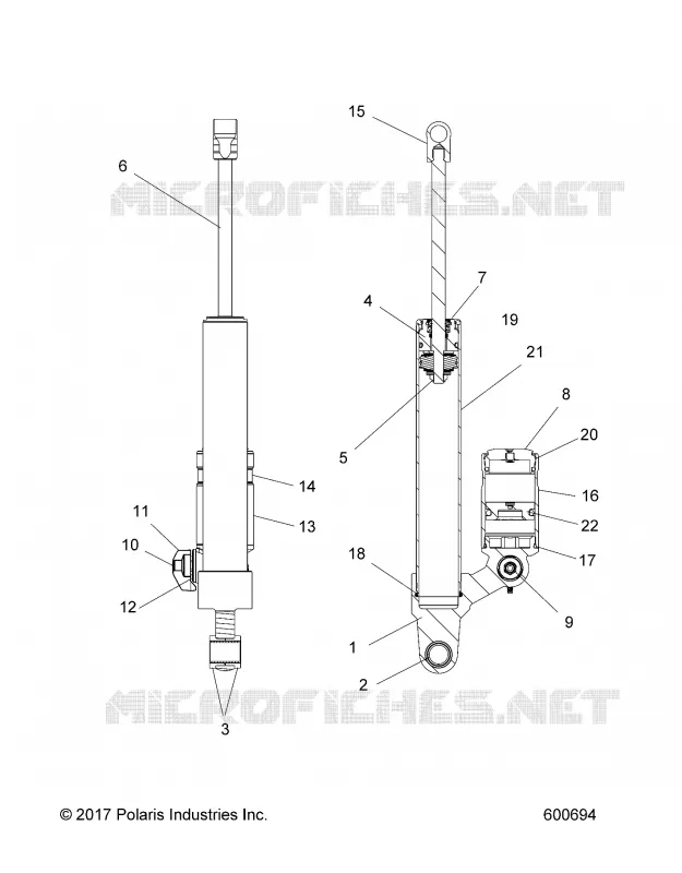 SUSPENSION, AMORTISSEUR ARRIERE TRACK