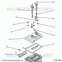 ENGINE, THROTTLE BODY AND COUVERCLE SOUPAPE