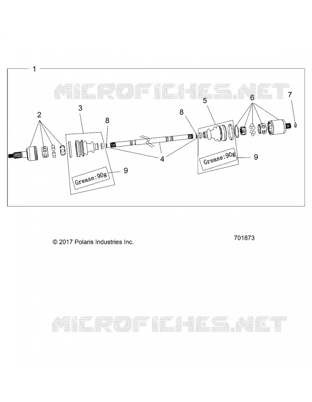 SYSTEME DE TRANSMISSION, REAR HALF SHAFT