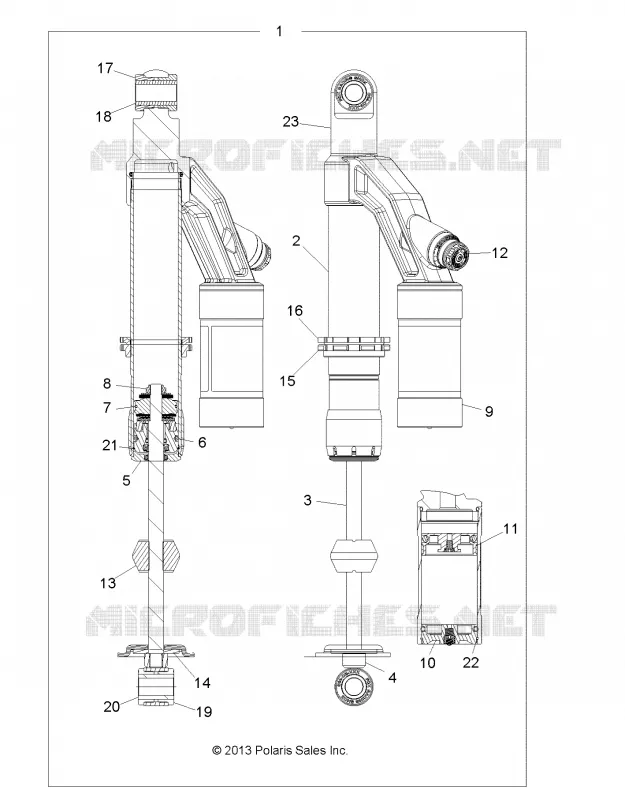 SUSPENSION, AMORTISSEUR ARRIERE