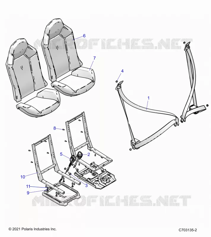 SIEGE BELT AND MOUNTING