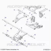 SUSPENSION ARRIERE CONTROL ARM, MOUNTING