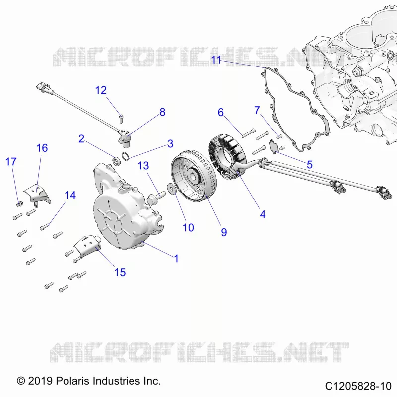 ENGINE, STATOR AND FLYROUE