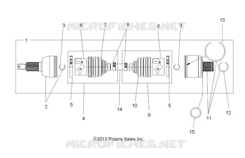 DRIVE TRAIN, DRIVE ARBRE DE TRANSMISSION ARRIERE