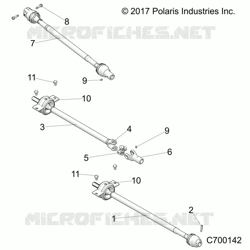 SYSTEME DE TRANSMISSION, FRONT, MID, REAR PROP SHAFT