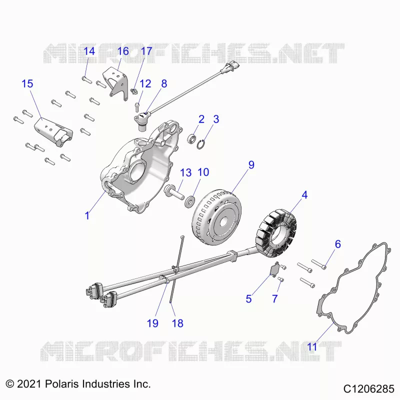 ENGINE, STATOR AND FLYROUE