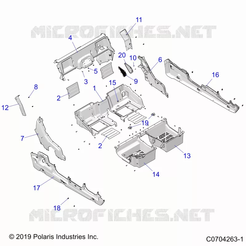 CARROSSERIE ARRIERE CLOSEOFF, FENDERS AND FLOOR