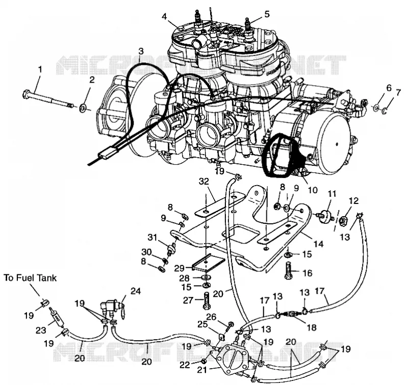 SUPPORT MOTEUR 600 RMK 0980958 and  EUROPEAN 600 RMK E980958 (4944634463C005)