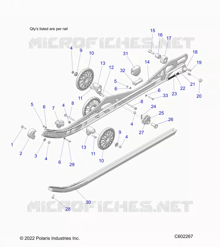 SUSPENSION, RAIL BEAM LH/RH