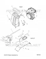 MOTEUR, AIR INLET AND OUTLET DUCTS