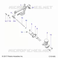 BRAKES, PEDAL AND MAITRE CYLINDRE MOUNTING