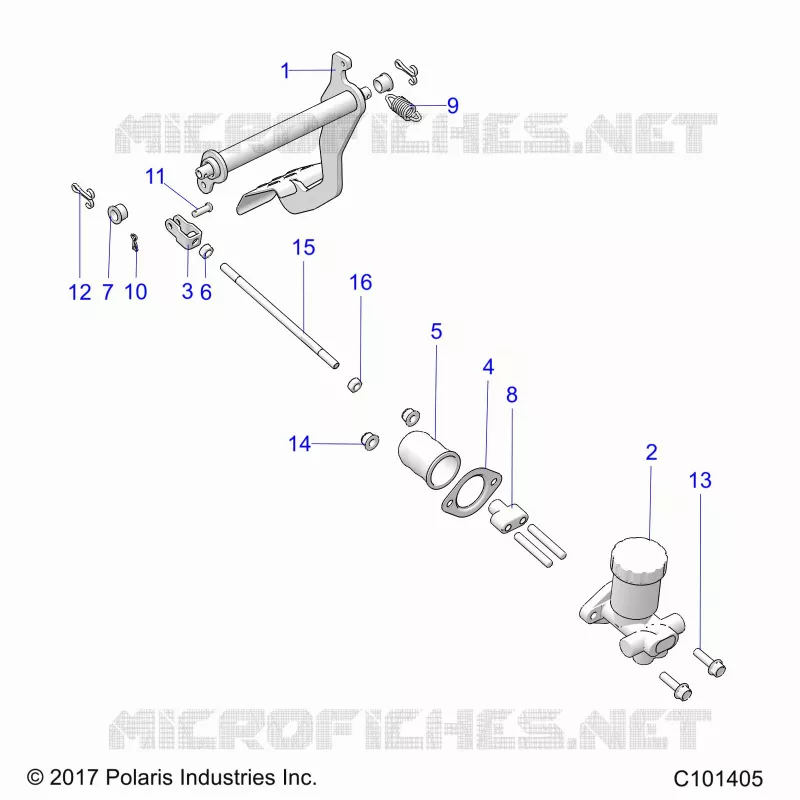BRAKES, PEDAL AND MAITRE CYLINDRE MOUNTING
