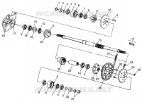 ARBRE DE TRANSMISSION INTERMEDIAIRE MAGNUM 6X6 W97AE42A AND SWEDISH MAGNUM 6X6 S97AE42E (4940754075C004)