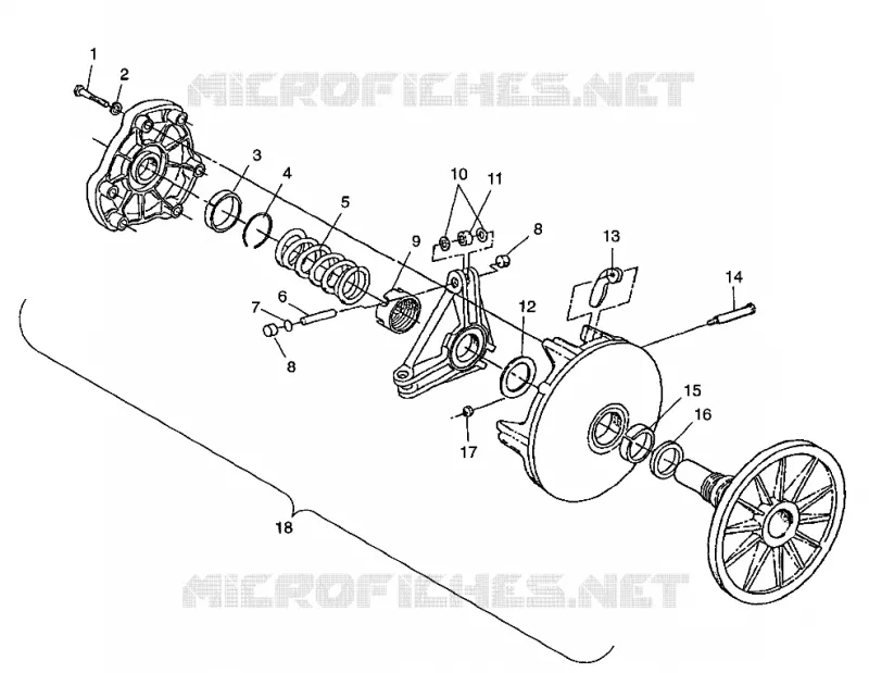 EMBRAYAGE DE TRANSMISSION 500 INDY 0982764(A)(B) AND EUROPEAN 500 INDY E982764A (4942104210C003)