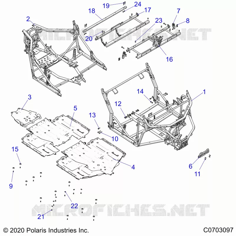 CHASSIS, MAIN FRAME AND SKID PLATES