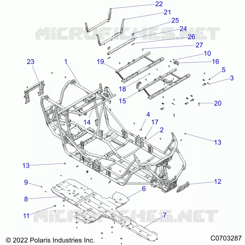 CHASSIS, MAIN FRAME AND SKID PLATES