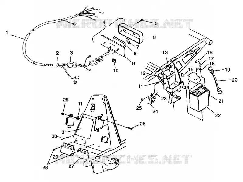 ELECTRICITE/FEU ARRIERE TRAIL BLAZER W98BA25C (4945464546C001)