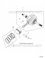 ENGINE, VILEBREQUIN, CONNECTING ROD AND PISTON