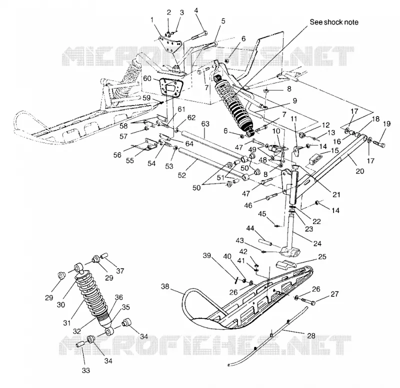 SUSPENSION AVANT AND SKI ULTRA SP 0960678 AND EUROPEAN ULTRA SP E960678 (4937083708B001)