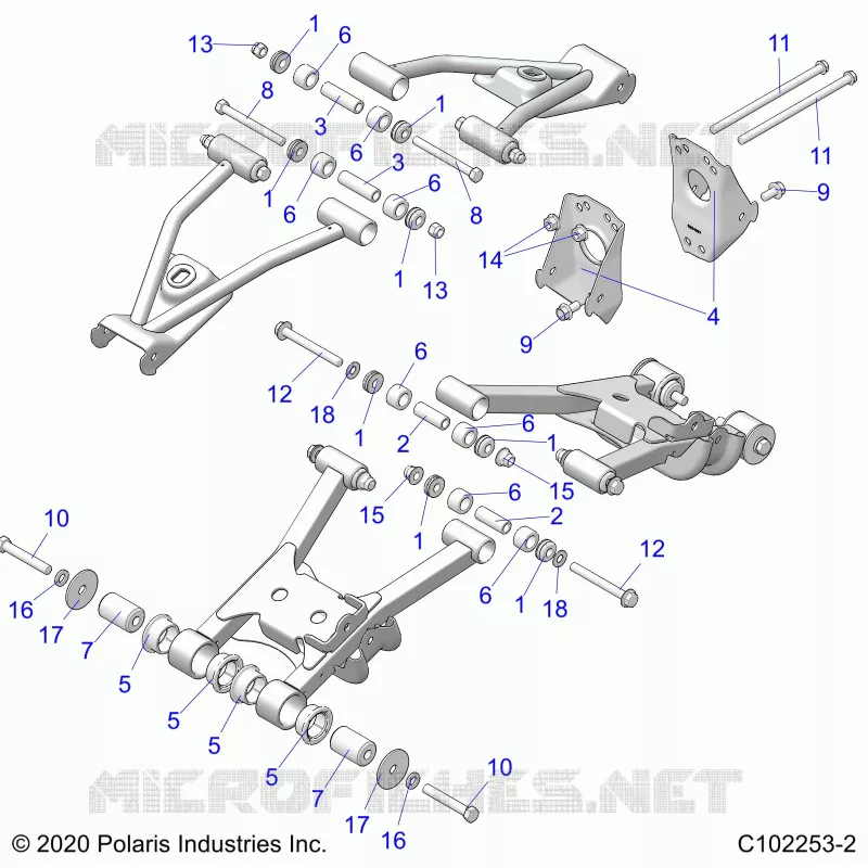 SUSPENSION ARRIERE CONTROL ARM MOUNTING