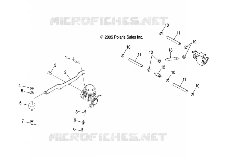 CARBURATEUR MOUNTING AND POMPE A CARBURANT/LINES