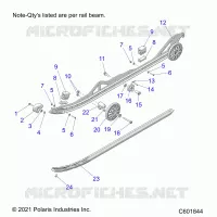 SUSPENSION, RAIL BEAMS, LH/RH