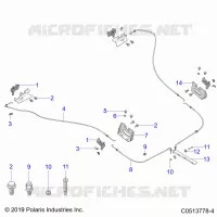 CHASSIS, CAPOT HINGE CABLE ASM.