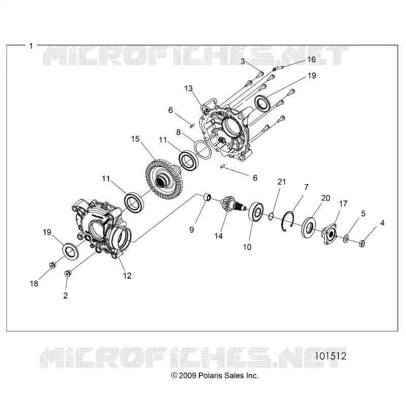 SYSTÃˆME DE TRANSMISSION, REAR GEARCASE INTERNALS