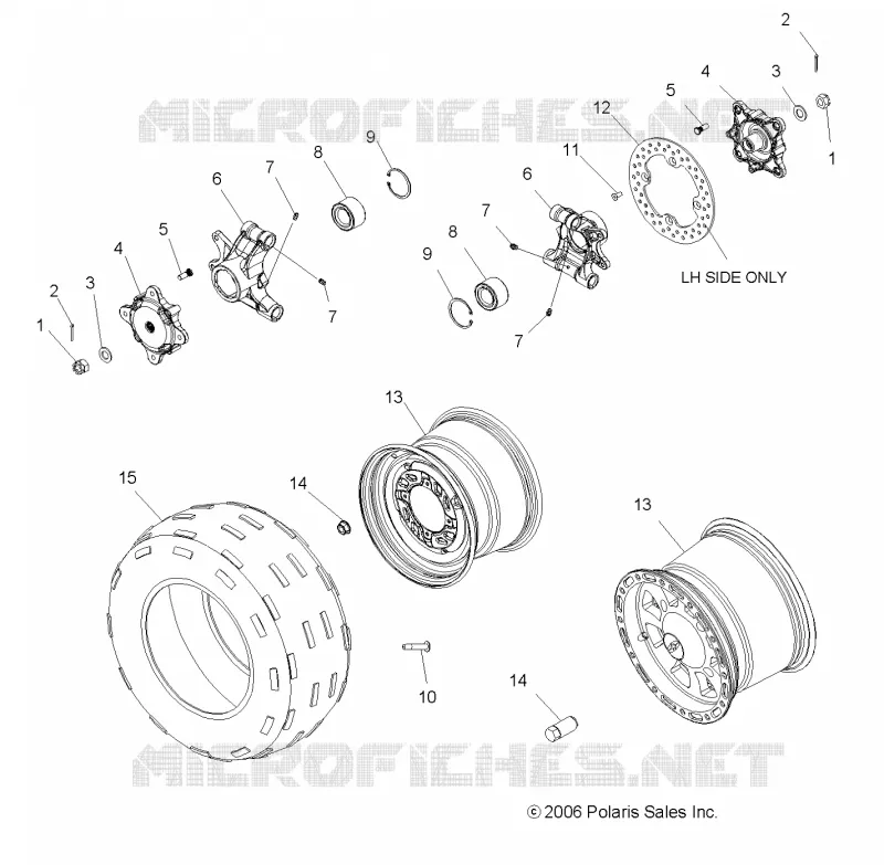 ROUE ARRIERE and FREIN DISK/HUBS/BEARING CARRIERS